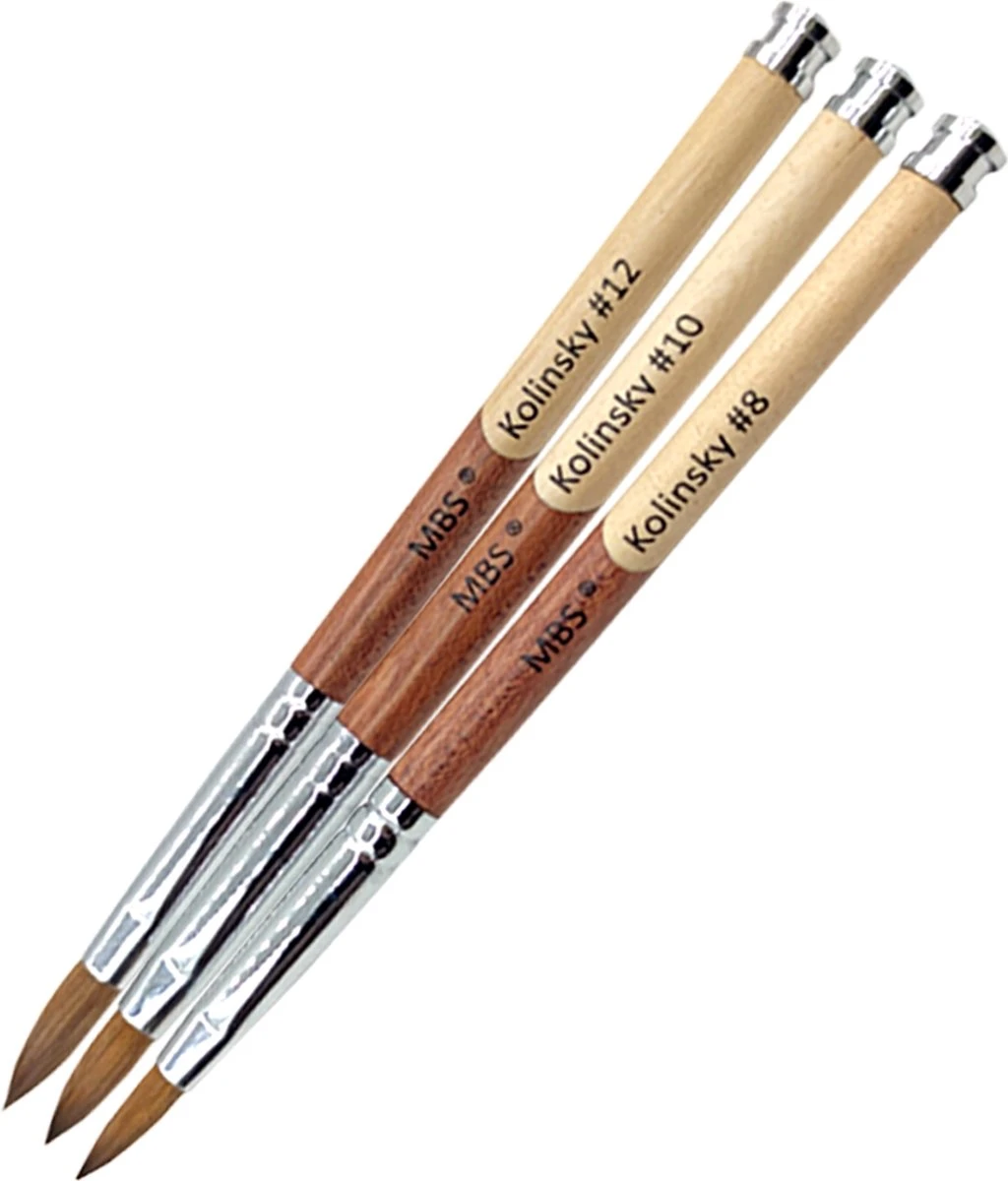 KOLINSKY ACRYL PENSEEL #12 - Kolinsky Penseel - Acryl Penseel - Acryl Nagels - Hout - Afbeelding 2