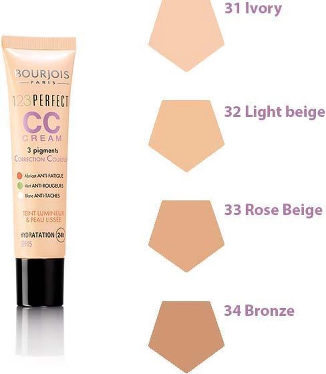 Bourjois 123 Perfect CC Cream - 033 Beige Rosé - Afbeelding 8