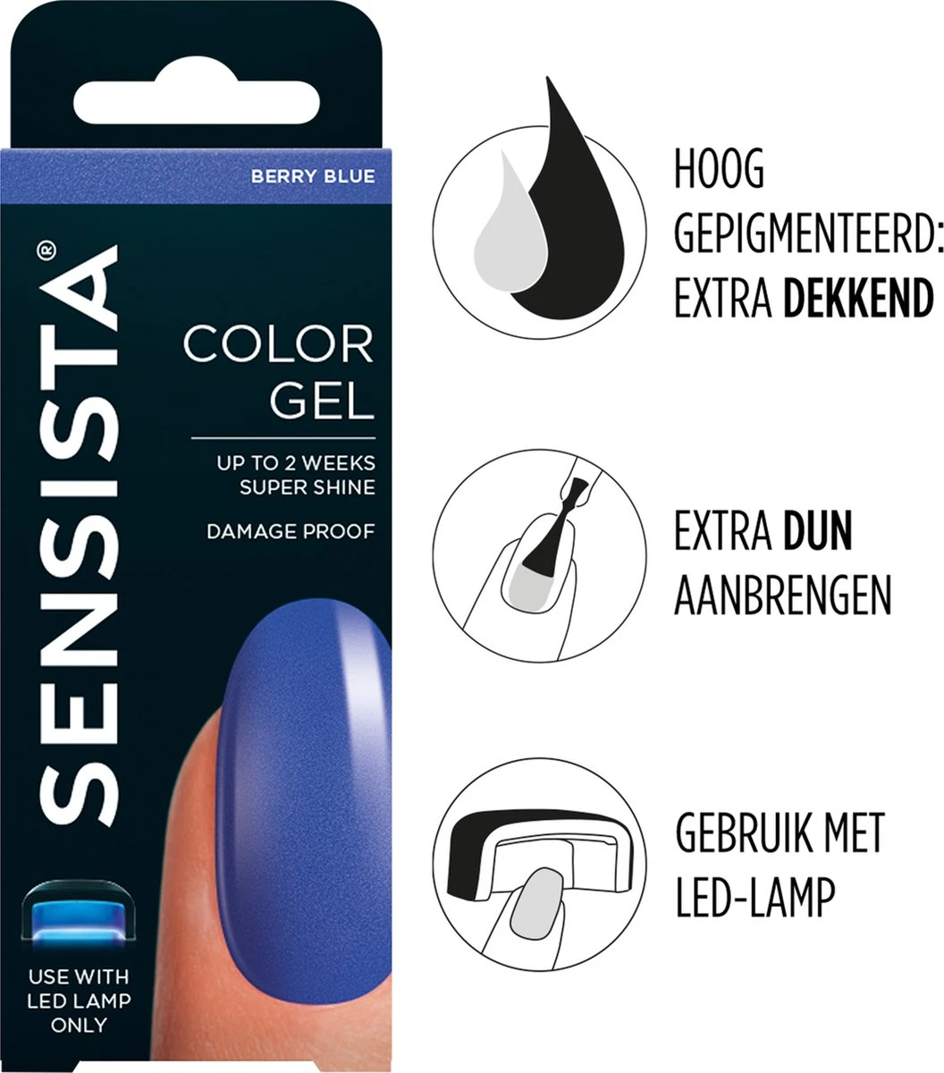 Sensista Color Gel Berry Blue - Blauw