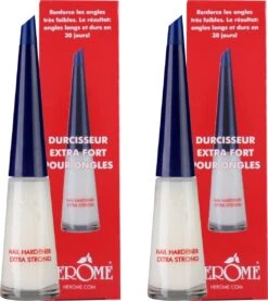 Herome 2-Pack Nagelverharder Extra Sterk En Base Coat - Nail Hardener Strong - Voor Zwakke En Gevoelige Nagels - 2x10ml
