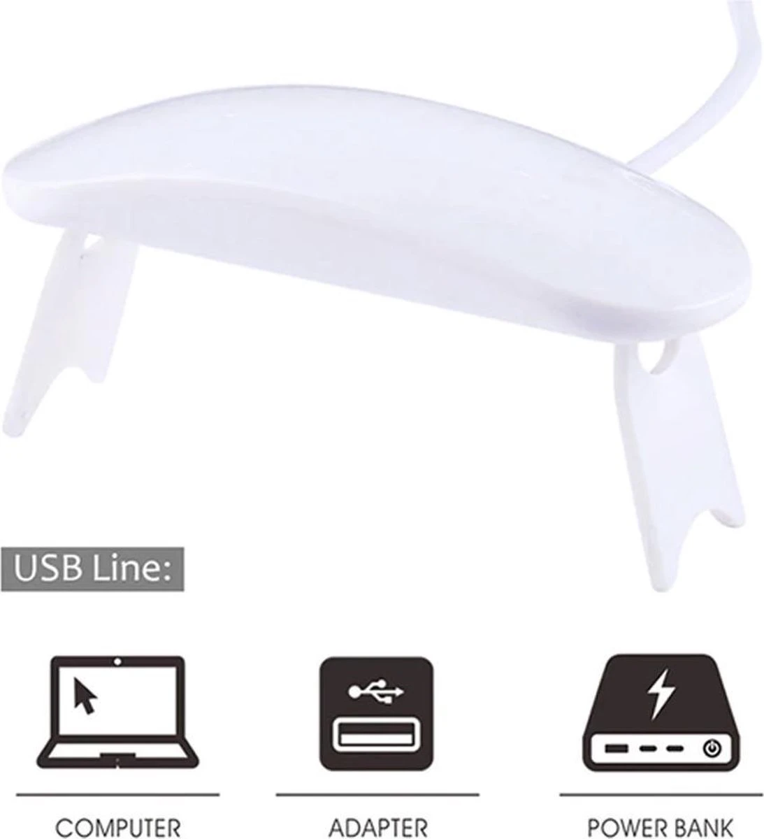 WiseGoods - Premium Nagel LED Lamp Gelnagels - Nagellak Droger - Gellak - 6W - Wit - Afbeelding 4