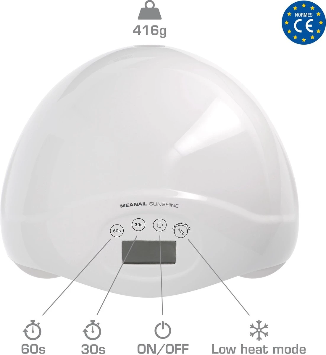 MEANAIL® Sunshine -UV LED Lamp - 48w - Nageldroger - Gel Nagellak - Afbeelding 2