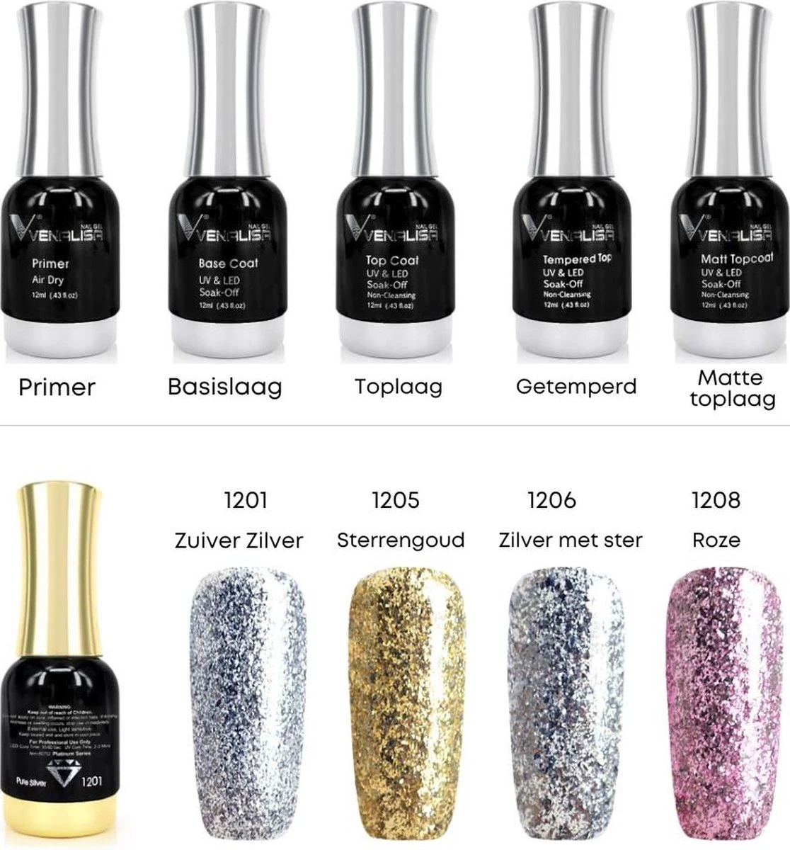 Venalisa 120 Set | 12ml Per Stuk | Professionele Set | Gellak Nagellak | Inclusief Koffer | Polygel | Polygel Kleuren | Polygel Nagels | Polygel Kit - Afbeelding 12