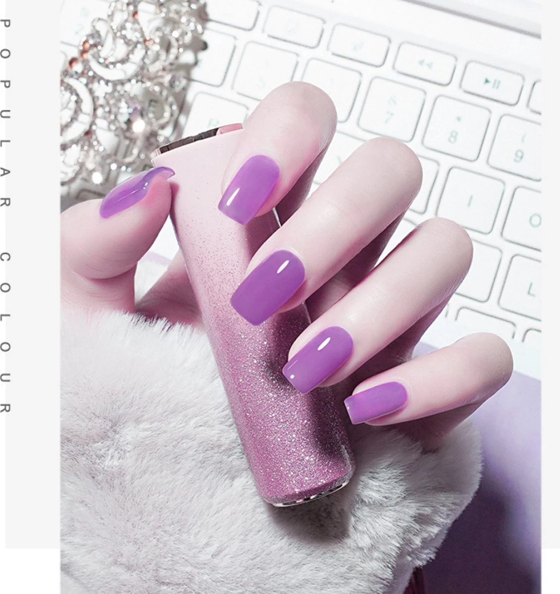 Gellak Starterpack – Gellak – Gelnagel Set – UV Lamp – LED – Manicure Set – Nail Art - Nagellamp – Nagelboor – Nageldroger – Nagellak – Incl. 100 Nageltips & Lijm – 20 Kleuren Gel Polish – L-ZH159-1 - Afbeelding 6