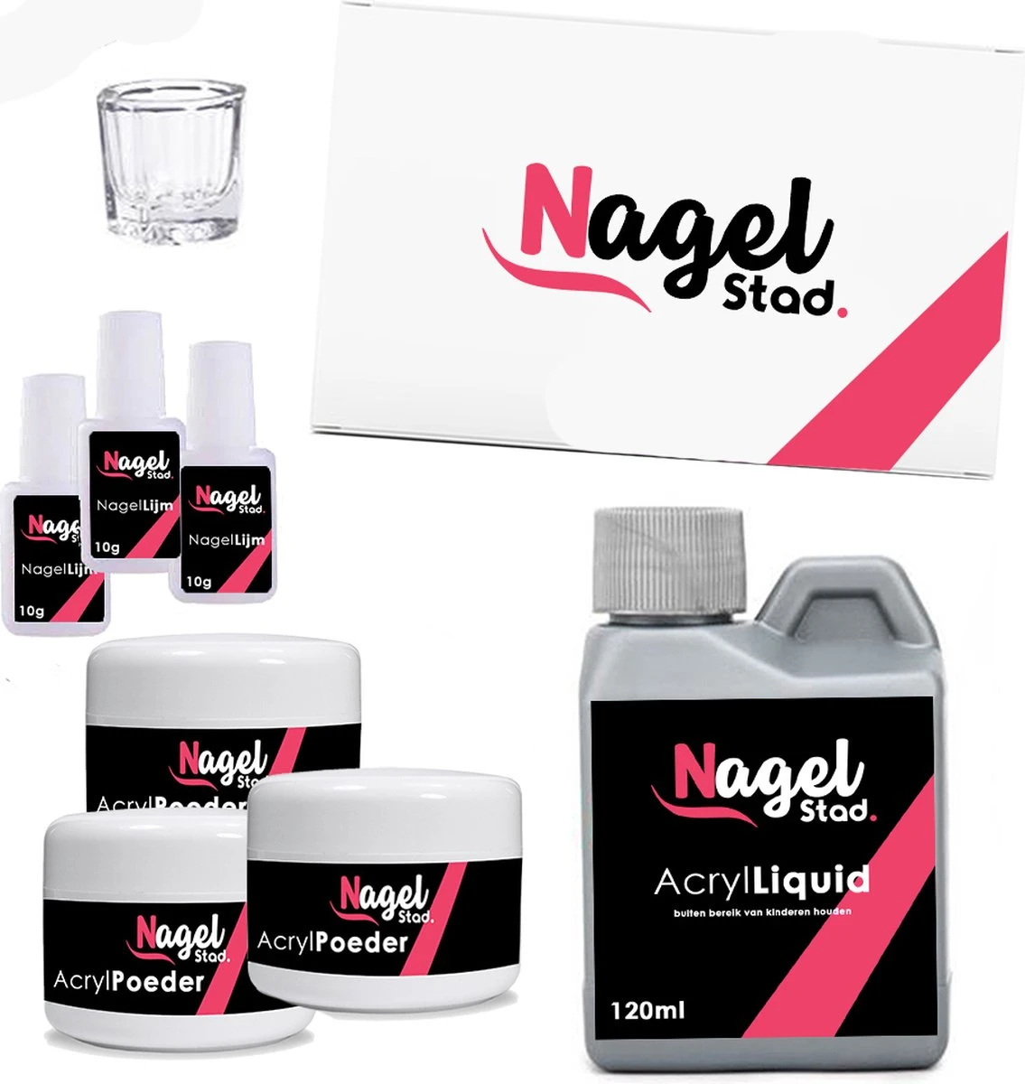 Acrylnagels Set | Nepnagels | Acryl Nagels Kit Starterspakket | Basispakket | Nail Art Pakket | Elektrische Nagelvijl | 60 Kleuren Acryl Poeders/Glitters | 500 Franse Tips | Acrylic Liquid | Nagel Lijm | Plaknagels | 91 Delig | Nagel Set | Nagelstad - Afbeelding 9