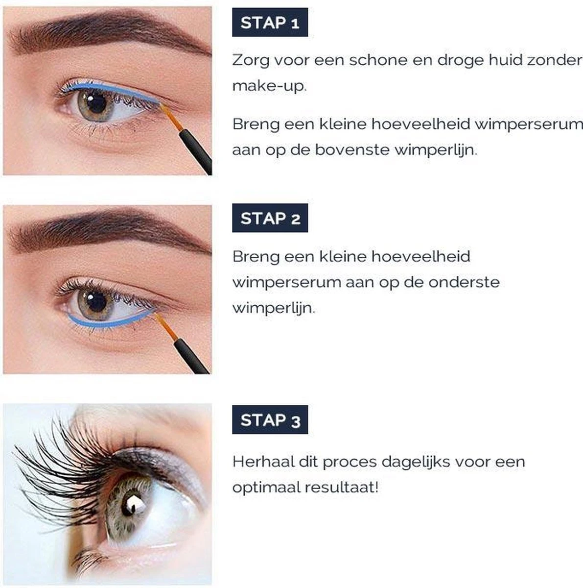 Skines® Wimperserum Premium – Eyelash Serum - Wenkbrauw Serum - Wimper Groei - 3ML - Afbeelding 7