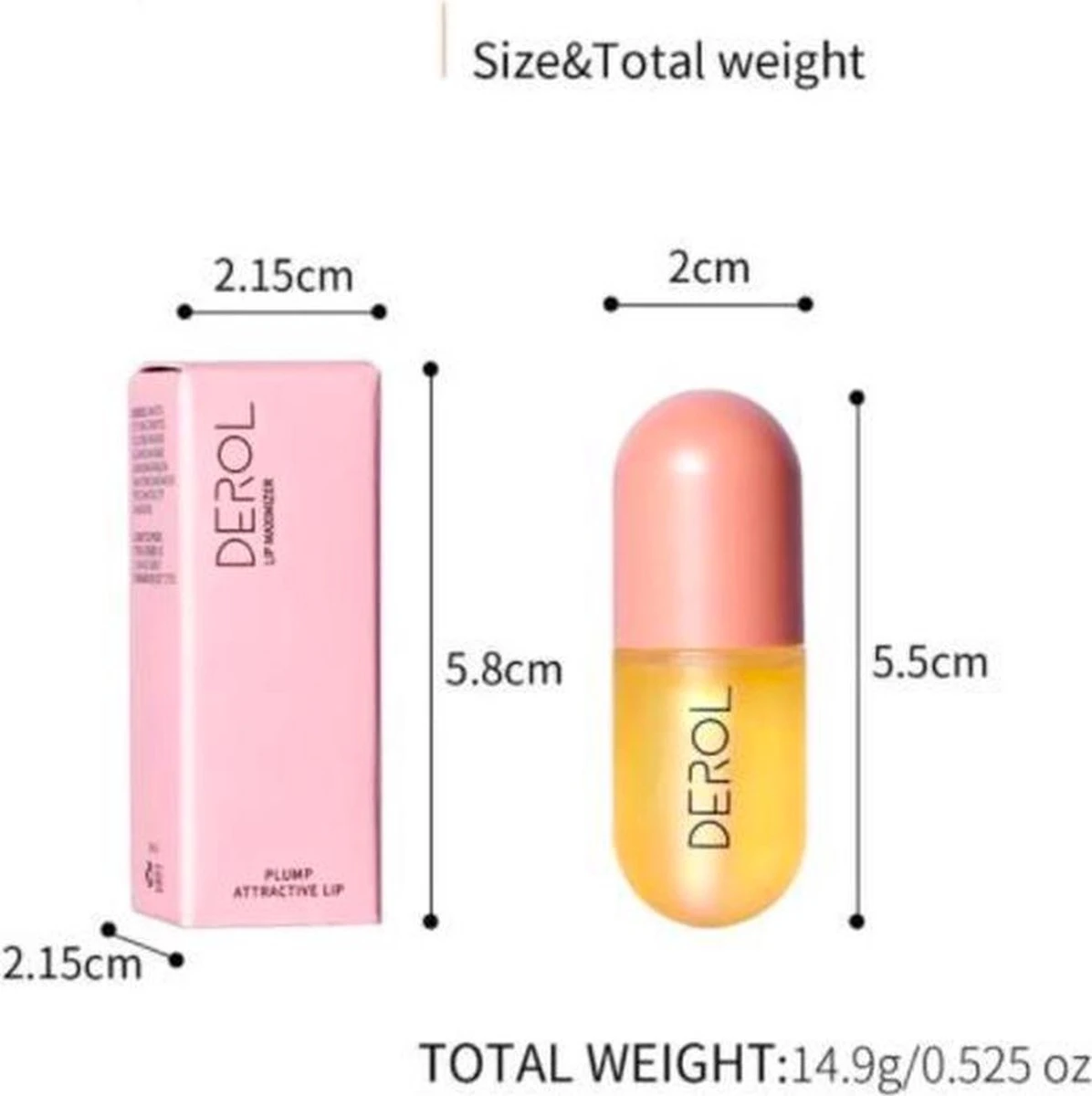 Natuurlijke Lip Plumper | Plumping | Vollere Lippen In 2 Min | Lip Vergroter| Lip Maximizer | Gember Extract & Vitamine E - Afbeelding 3