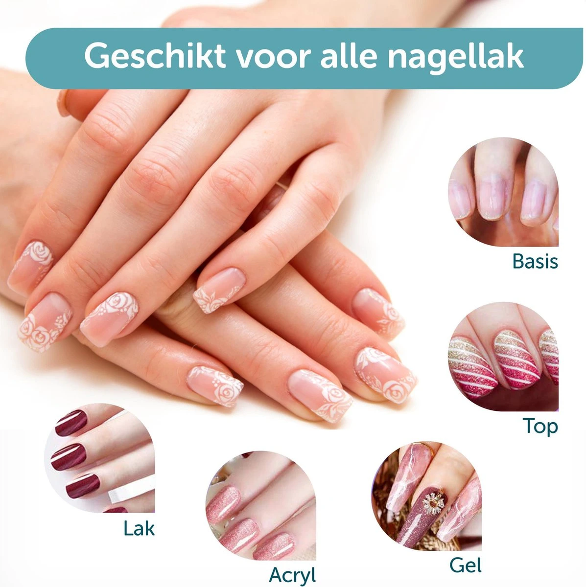 ForDig 220W Professionele Nageldroger Voor Gel Nagels - Nagellak Droger Met UV LED Lamp En Timer Voor Gelnagels - Nageldrogerlamp Met 57 LED Lampjes Voor Nagel Gellak - Geschikt Voor Manicure En Pedicure - Nagellakdroger Hard Gelpolish Builder - Afbeelding 7