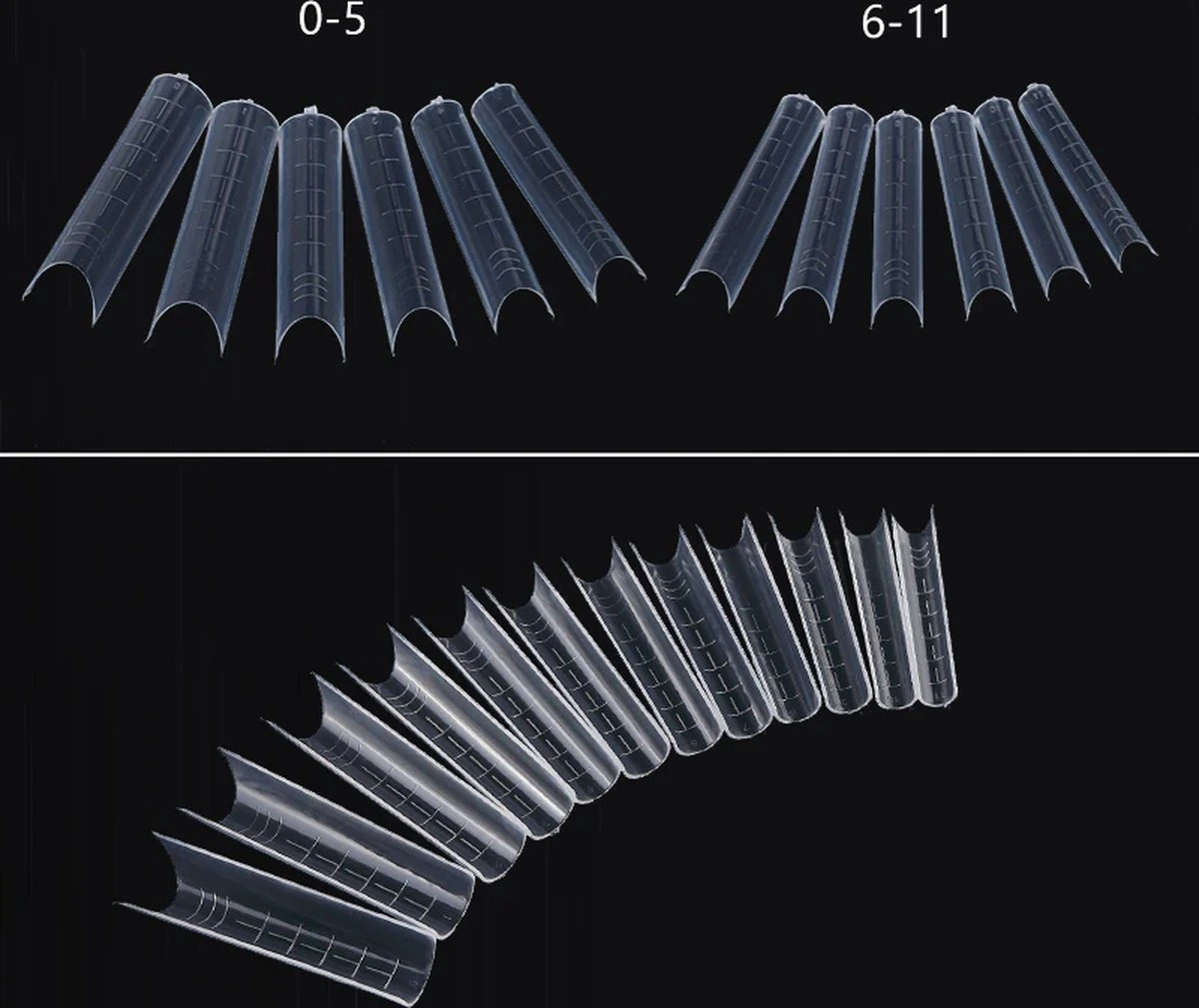 Royala Mold07 Dual System Forms - Mold - 120 Stuks - 12 Maten In Handige Tipbox - Polygel Tips - Voor Polygel En Acrylgel - Mix System Forms - Tips Voor Polygel - Royala Dual Mold Tips Line - Afbeelding 7