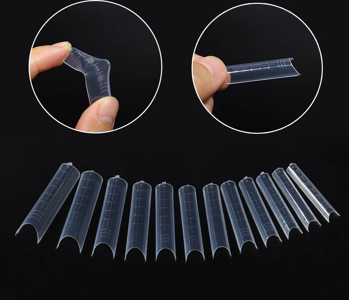 Royala Mold07 Dual System Forms - Mold - 120 Stuks - 12 Maten In Handige Tipbox - Polygel Tips - Voor Polygel En Acrylgel - Mix System Forms - Tips Voor Polygel - Royala Dual Mold Tips Line - Afbeelding 5