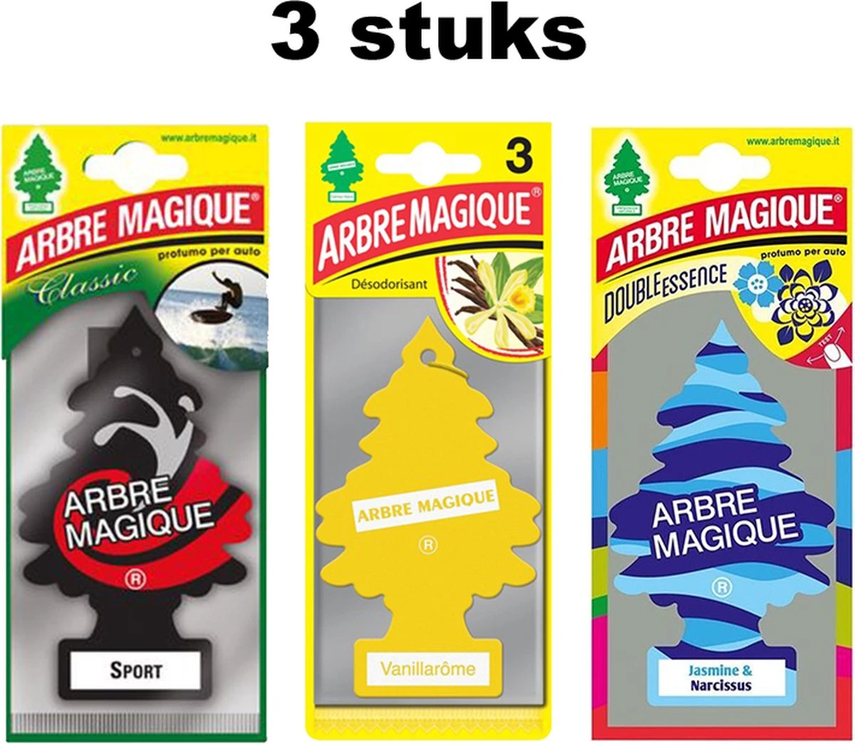 Arbre Magique - Geurboom - Autogeur - Arbre Magique Luchtverfrisser - Arbre Magique - 3 Stuks! - Set Van 3 - Auto Geurverfrisser - Auto Parfum -