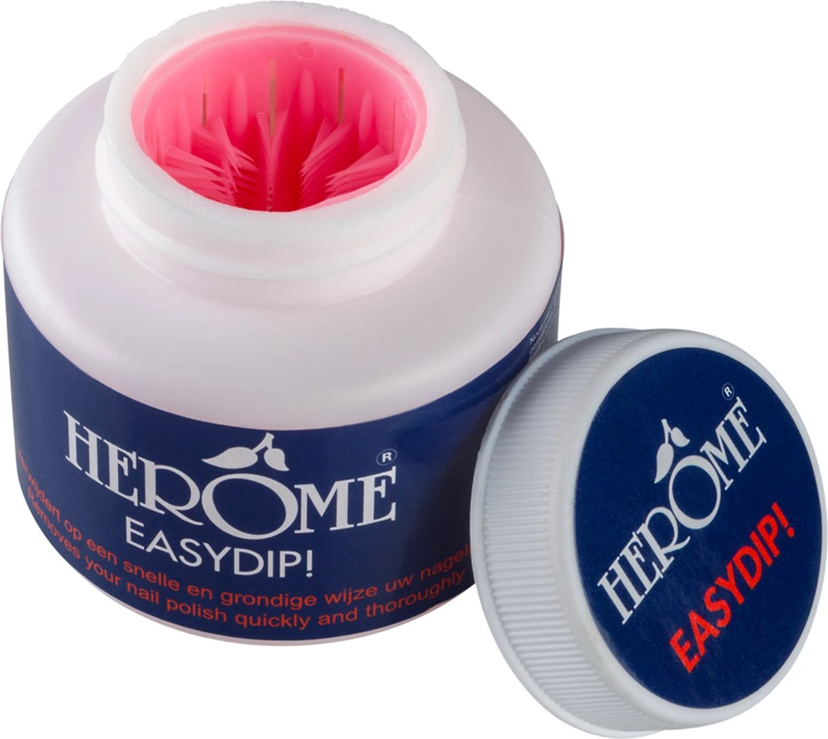 Herome Easydip Nagellakremover Nagellakverwijderaar - In Een Potje Met Ingebouwde Borsteltjes - Navulbaar Met Caring Nail Polish Remover - Afbeelding 3