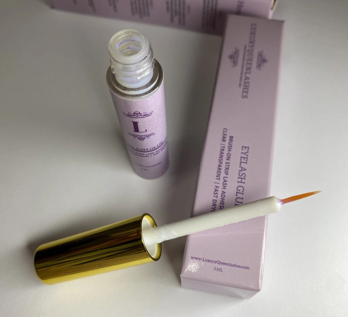 Luxuryqueenlashes Wimperlijm - Clear, Doorzichtig (2st) (NIEUWE VERPAKKING) - Afbeelding 2