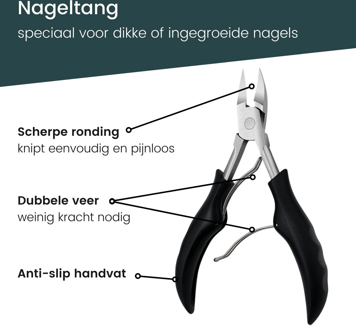 7-Delige Pedicure Set - Nagelverzorging - Nagelset Starterset - Ingegroeide Teennagel - Kalknagelproducten - Pedicuresets - RVS - Afbeelding 5