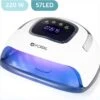 ForDig 220W Professionele Nageldroger Voor Gel Nagels - Nagellak Droger Met UV LED Lamp En Timer Voor Gelnagels - Nageldrogerlamp Met 57 LED Lampjes Voor Nagel Gellak - Geschikt Voor Manicure En Pedicure - Nagellakdroger Hard Gelpolish Builder