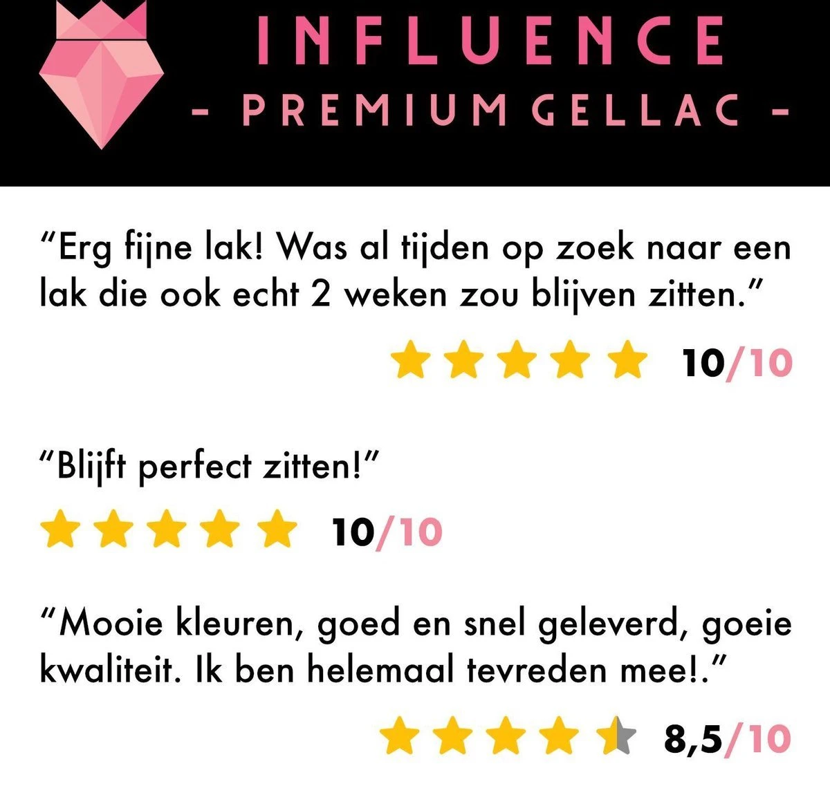 #ROSECATEYESERIE - Influence Gellac - Gellak - Gellak Paars UV - UV Gellak - Gel Nagellak - Basecoat - Topcoat - Topcoatmat - No Wipe - Startersset - Kado Vrouw - Valentijns Cadeau - Kado Voor Haar - 4 X 10 Ml - Magneet - Afbeelding 3