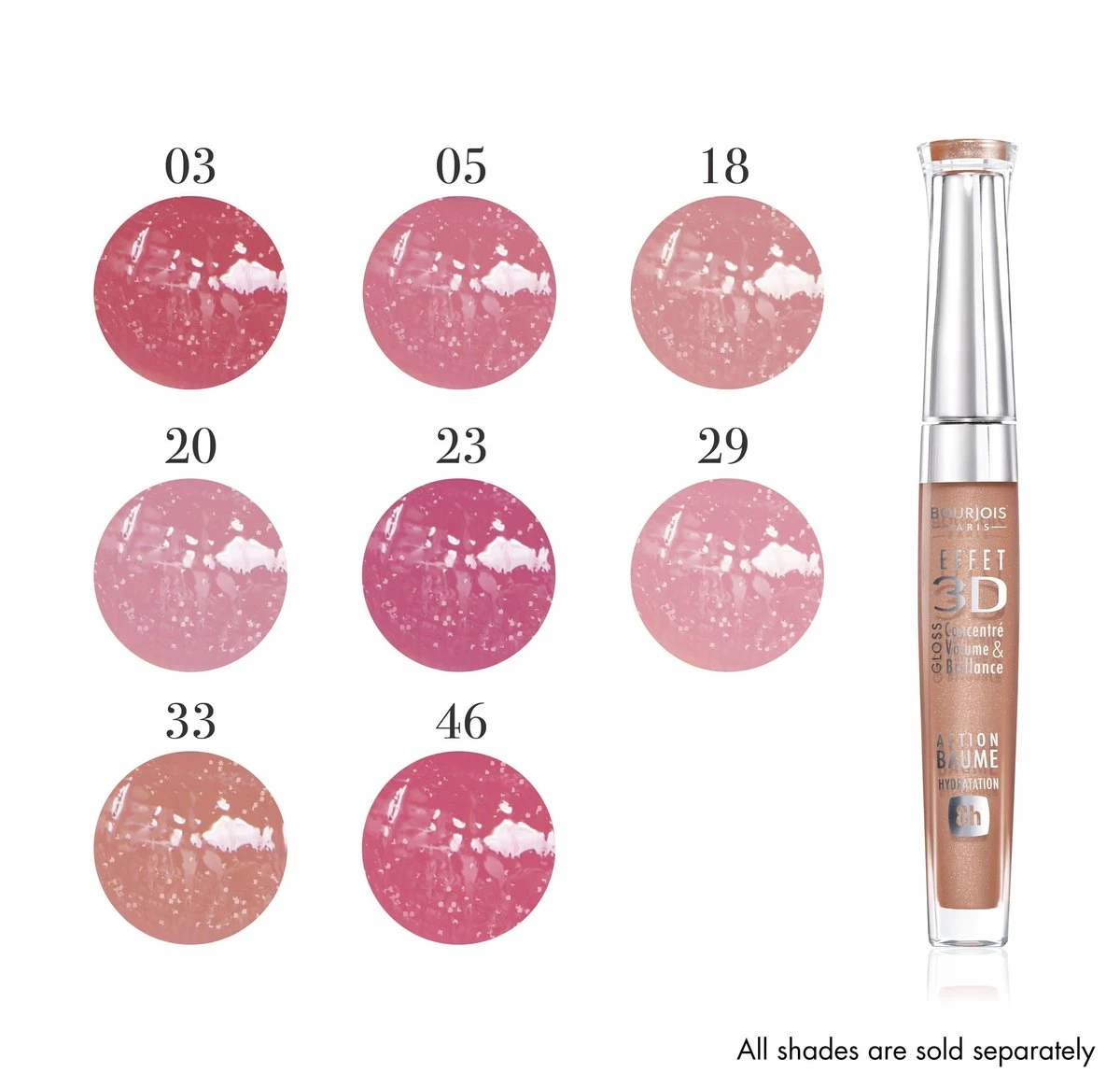 Bourjois Gloss Effet 3D Effect Lipgloss - 33 Brun Poetic - Afbeelding 5