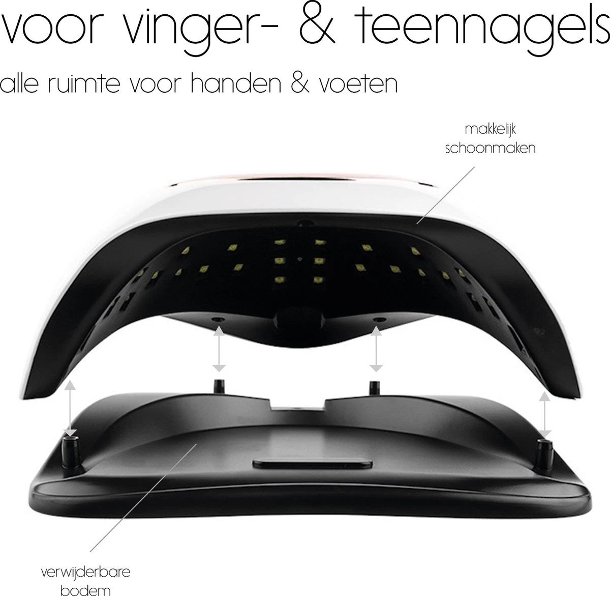 Eldur® Nageldroger - Nagellamp 168W - Gelnagels UV Lamp Nagels - Gellak Lamp - Afbeelding 6