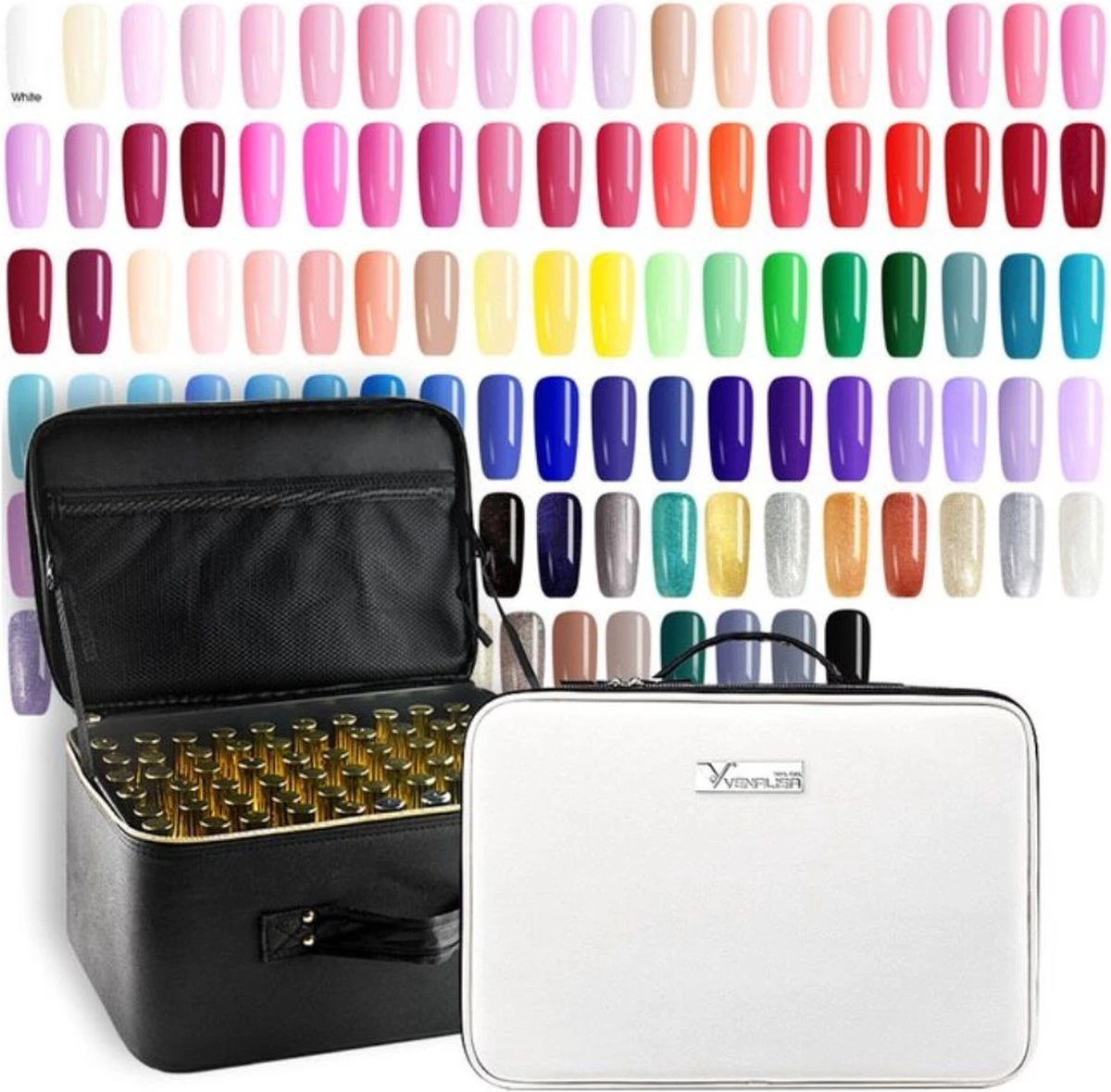 Venalisa 120 Set | 12ml Per Stuk | Professionele Set | Gellak Nagellak | Inclusief Koffer | Polygel | Polygel Kleuren | Polygel Nagels | Polygel Kit