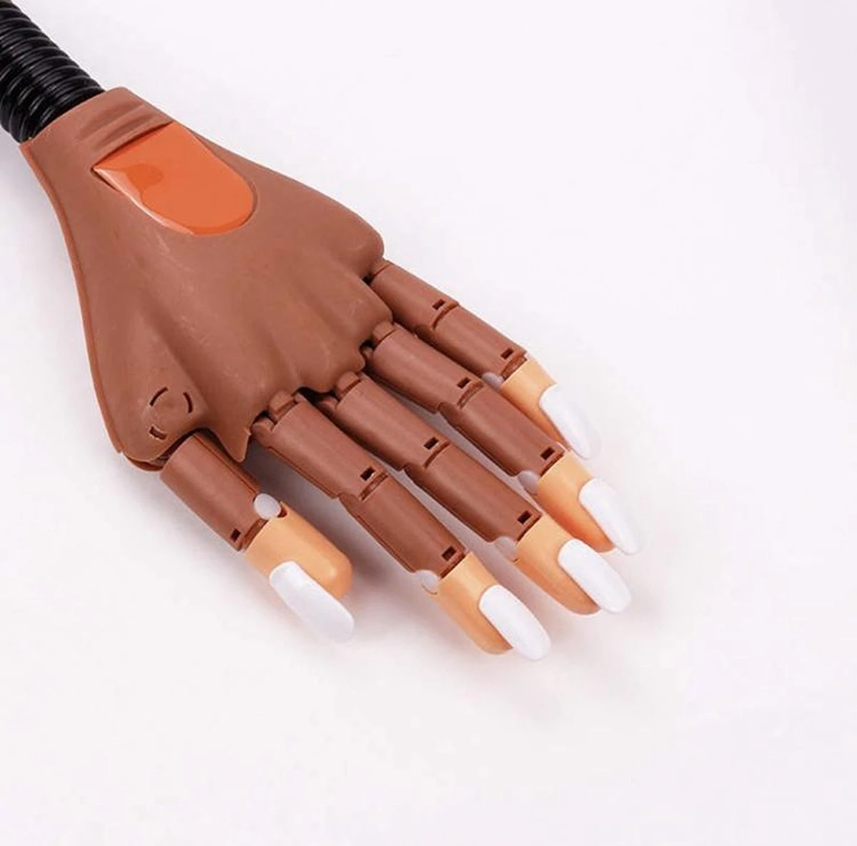 Oefen Nagels - 100 Stuks – Wit – Nailtrainer Tips - Nailtrainer Nagel Oefenhand - Oefenhand Voor Nagels – Nagel Oefenhand – Nailtrainer Refill – Nagel Bedjes Oefenhand - Afbeelding 3