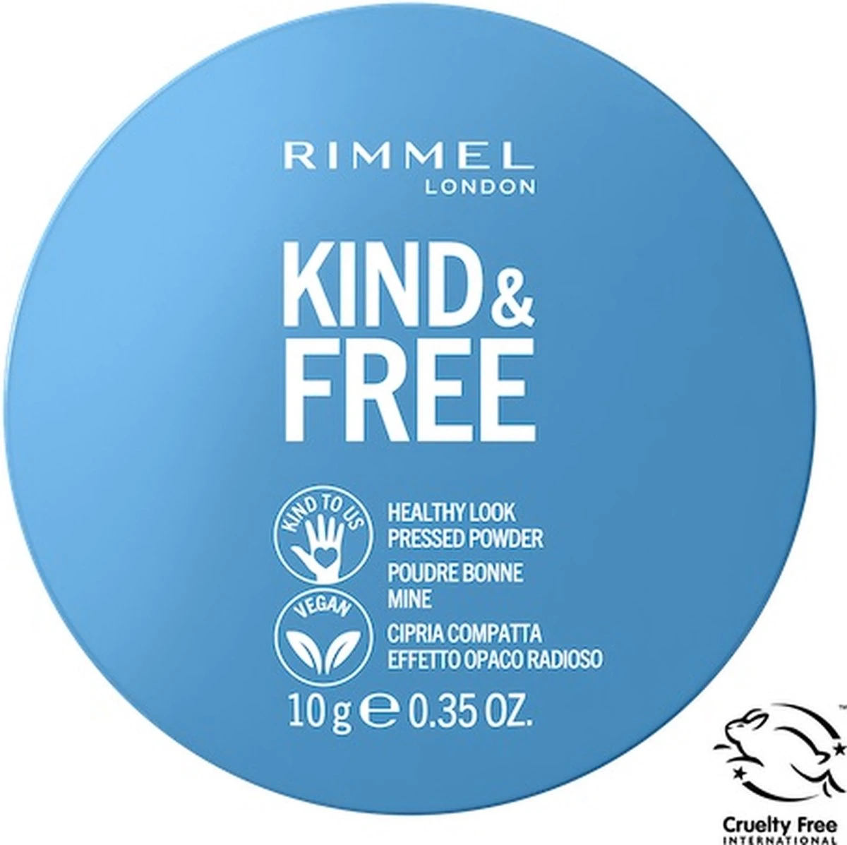 Rimmel London KIND & FREE Vegan Pressed Powder Gezichtspoeder 01 Translucent - Afbeelding 2