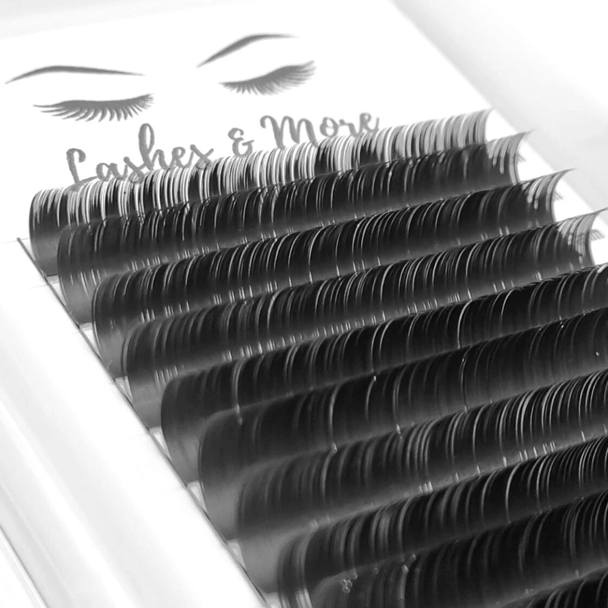 Lashes & More Wimperextensions - One By One - C Krul – Dikte 0.20 – Lengte Mixed – 16 Rijen In Een Tray - Nepwimpers - Flat Lashes - Verkrijgbaar In C En D Krul En In Dikte 0.15 En 0.20 - Afbeelding 2