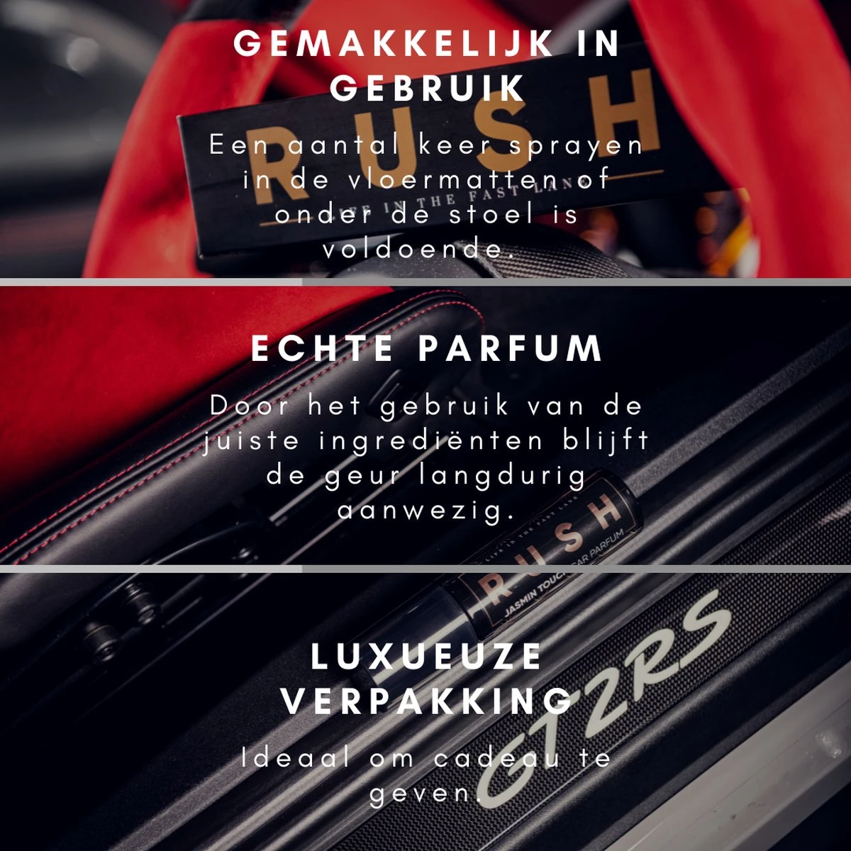 RUSH Autoparfum Jasmin Touch - Auto Geurverfrisser - Parfum Voor Dames En Heren - Afbeelding 4