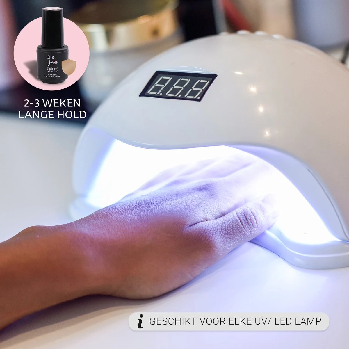 Miss Jules - 6-Delige Gellak Starterspakket - Nagellak - Kleur Nude - Glanzend & Dekkend Resultaat - Afbeelding 9