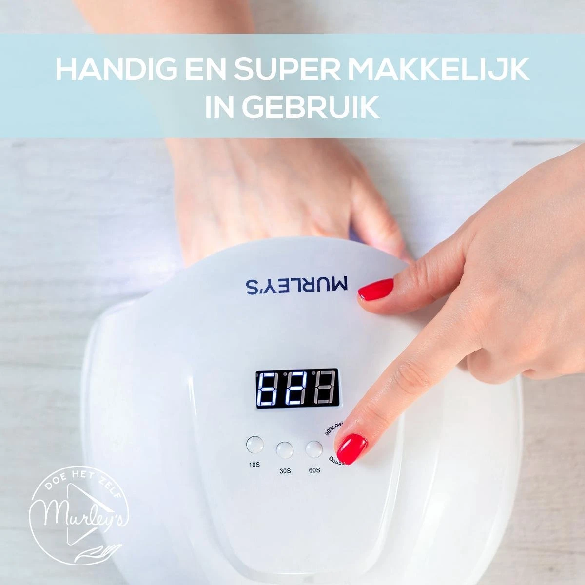 Murley’s Pro Dual Nagellamp Gellak Nageldroger - UV LED Nagel Lamp - 54 Watt - 36 LED’s - Afbeelding 2