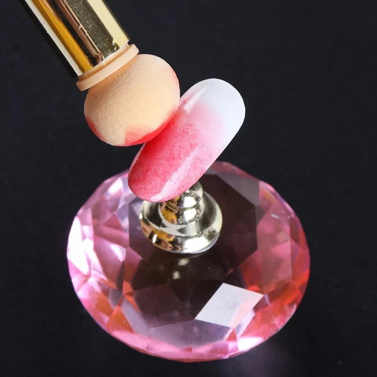 GUAPÀ - Nail Art Blooming Spons & Stempel Penseel Voor Het Maken Van Babyboom En Holografisch Effecten Op Je Nagels - Kleur Roze - Afbeelding 5