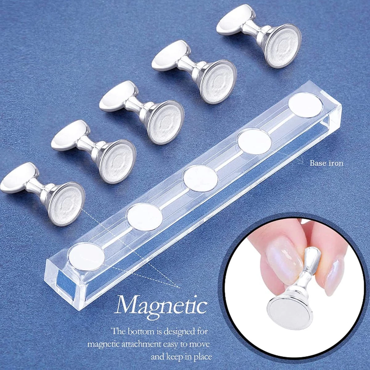 Merkloos Nailtrainer Oefenhand Voor Nagels 12-delige Set - Acryl Nagels Starterspakket - Starter Kit Nagel Display Magnetische Waaier – Kunstnagels Plaknagels - Nail Art Set - Uv Lamp Gelnagels Houd - Afbeelding 8