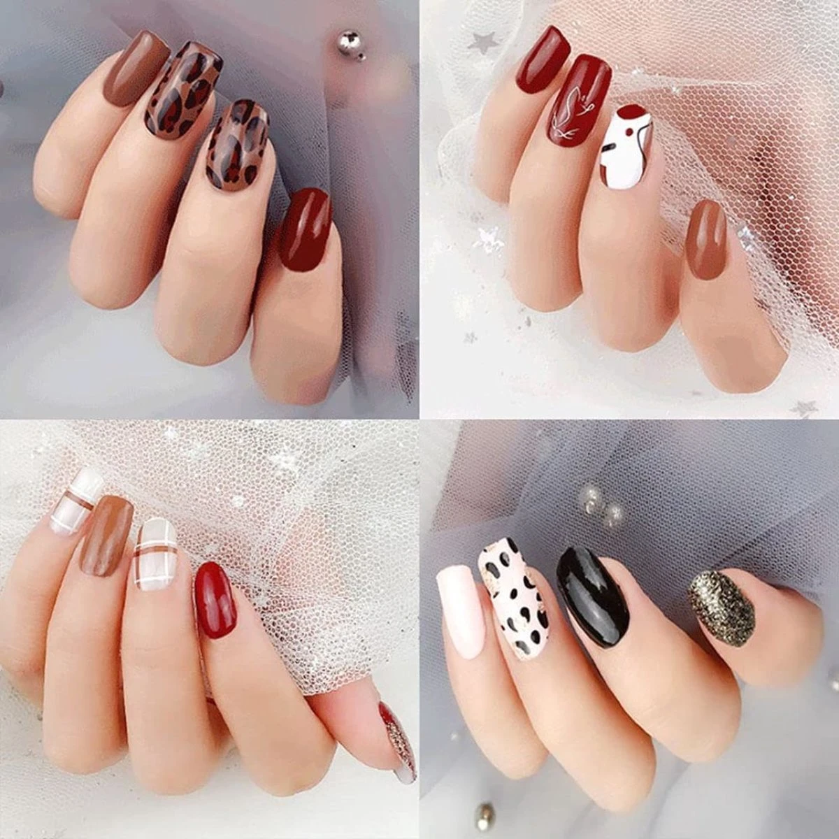 GUAPÀ® Nagelstickers & Nail Wraps - Nagelstickers Hartjes En Vormpjes - Nail Art - Nagel Folie - Diverse Kleuren Nail Wrap - 20 Vellen Nagelstickers - Afbeelding 4