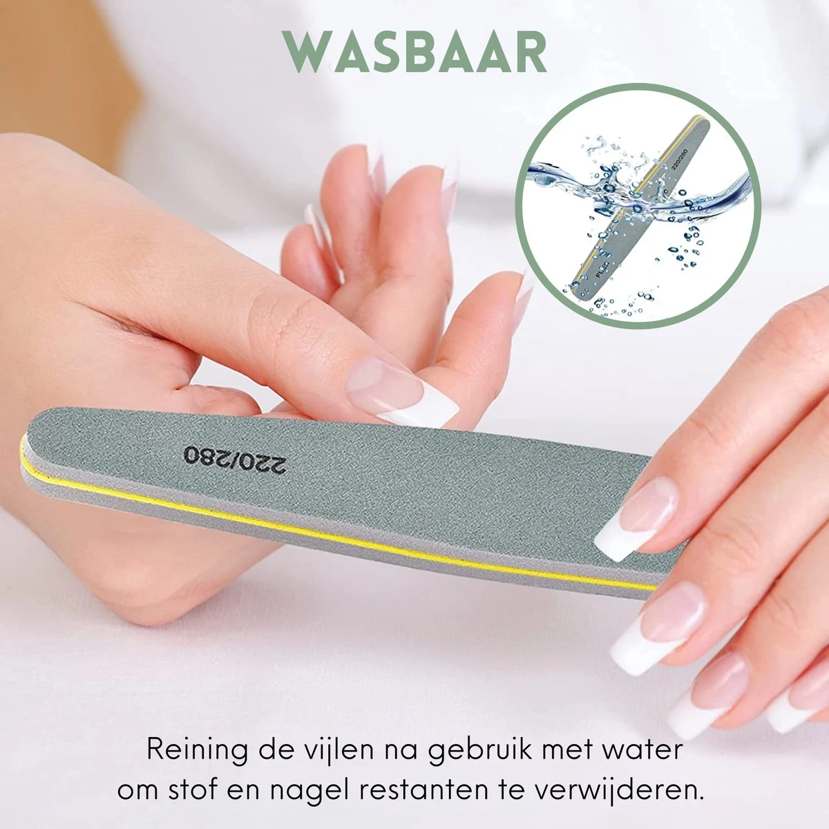 YUBBI 6 Stuks Nagelvijl Zebra Vijl - Manicure Set - Buffer - Polijsten - 100/180 Grit - 150/180/240 Grit - 1000/4000 Grit - 220/280 - Afbeelding 3