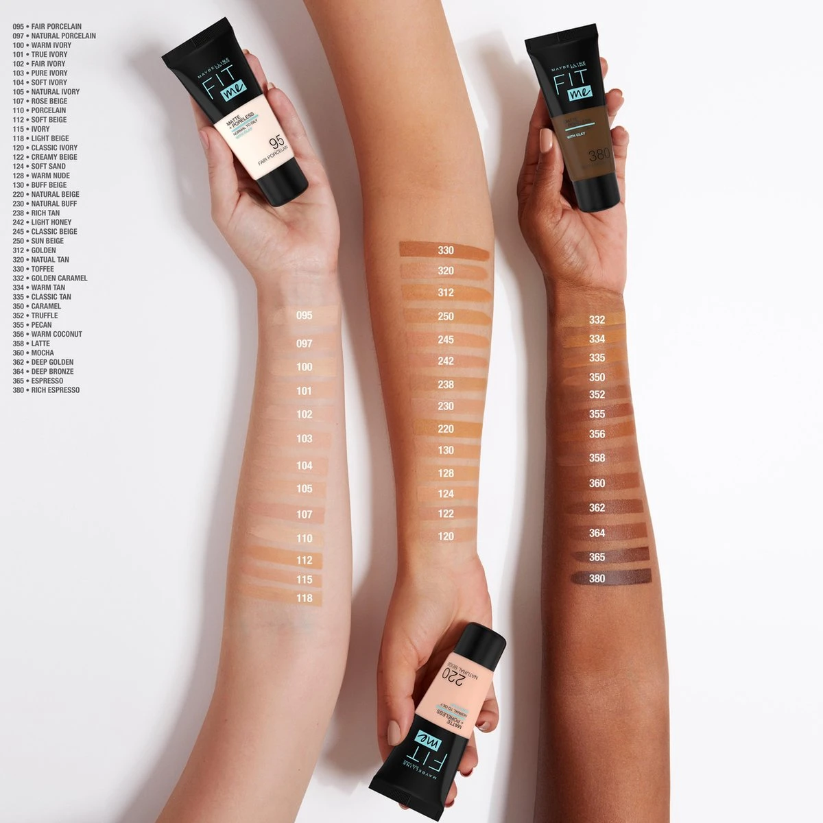Maybelline Fit Me Matte & Poreless Foundation - 115 Ivory - Afbeelding 5