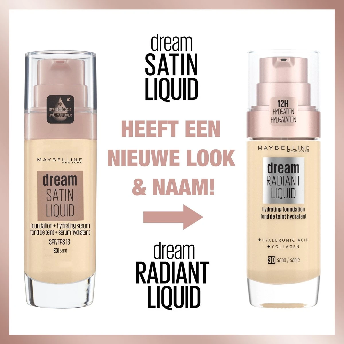 Maybelline Dream Satin Liquid Foundation - 03 True Ivory - Afbeelding 2