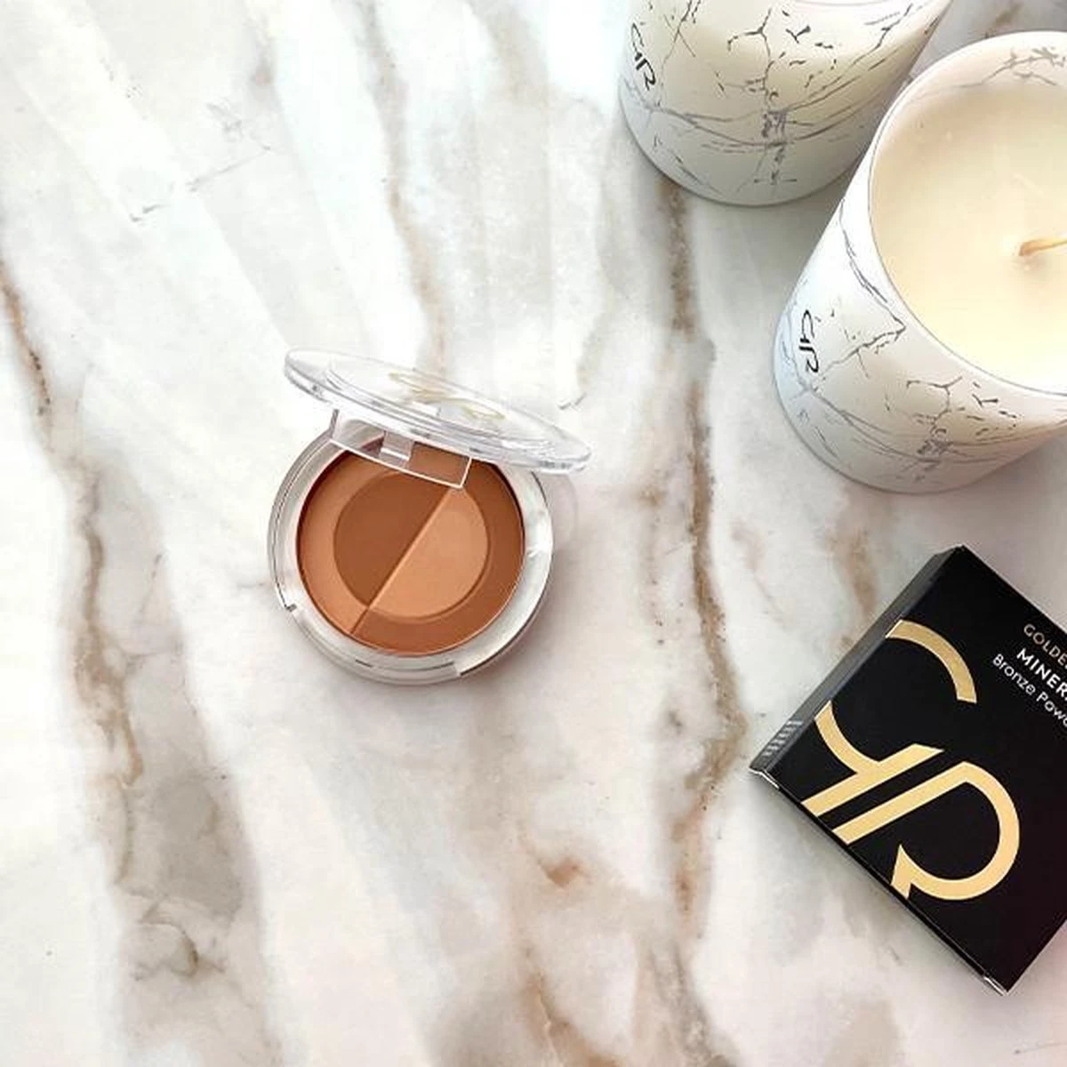 Golden Rose Mineral Bronze Powder 3 - Make-uppoeder Mineralen BRONZER NATUURLIJK - Afbeelding 2