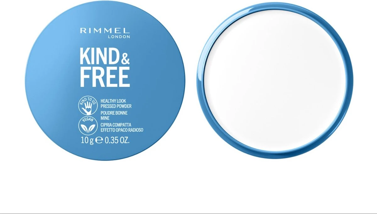 Rimmel London KIND & FREE Vegan Pressed Powder Gezichtspoeder 01 Translucent - Afbeelding 4