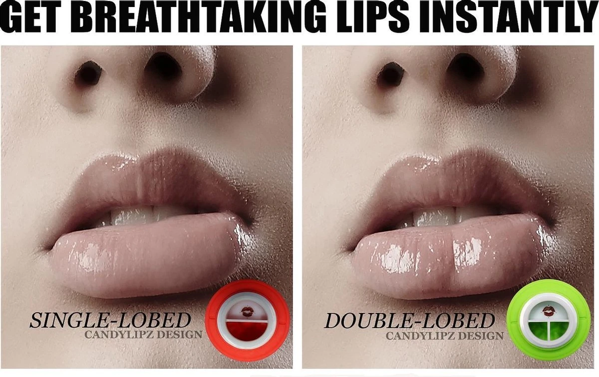 CandyLipz Lip Plumper Groen - Double Lobed - Volle Lippen Zonder Fillers - Candy Lipz - Afbeelding 4