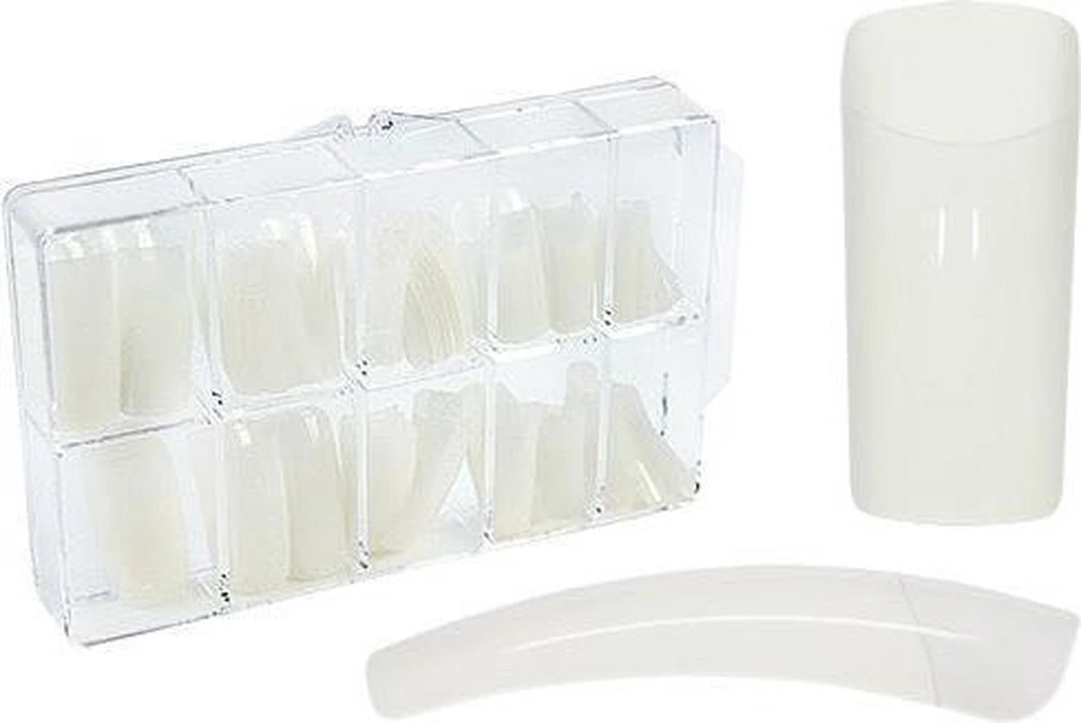 Merkloos Nageltips Set Naturel - Acryl Nagels En Gelnagels - 100 Stuks