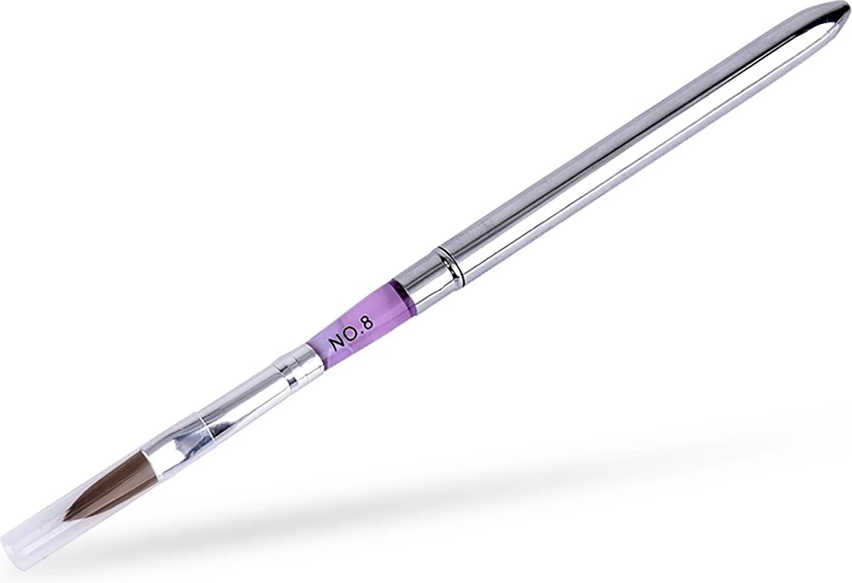 Merkloos Kwalitatieve Acryl Penseel - Nageldecoratie Pen - #8 Pink Diamond