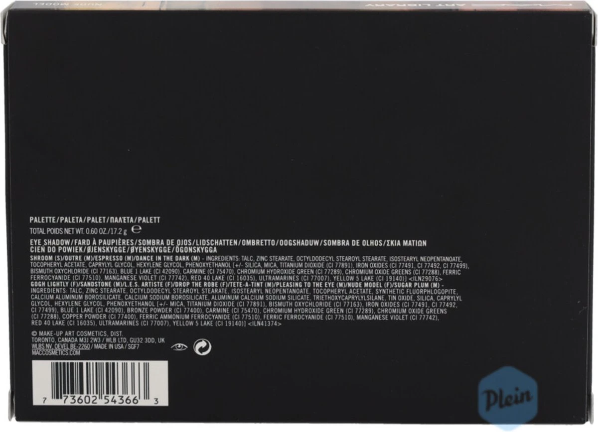 MAC Cosmetics Art Library Oogschaduw 17,2 Gr