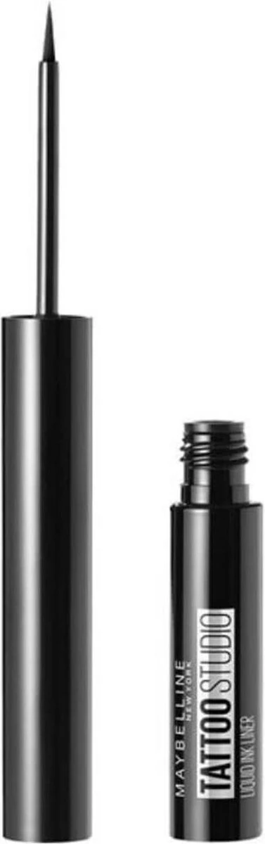 Maybelline New York Tattoo Studio Tattoo Liner - Liquid Ink - 710 Inked Black – Zwart - Ultra Langhoudende Liquid Eyeliner - Afbeelding 9