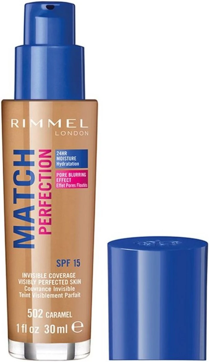Rimmel London Match Perfection Foundation 502 Caramel - Afbeelding 14