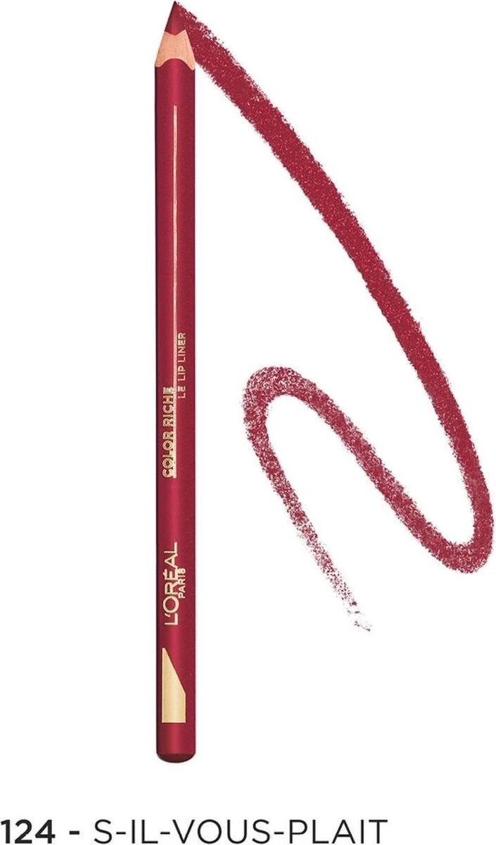 L’Oréal Paris Color Riche Lipliner - 124 S'il Vous Plait - Rood Lippenpotlood - Afbeelding 8