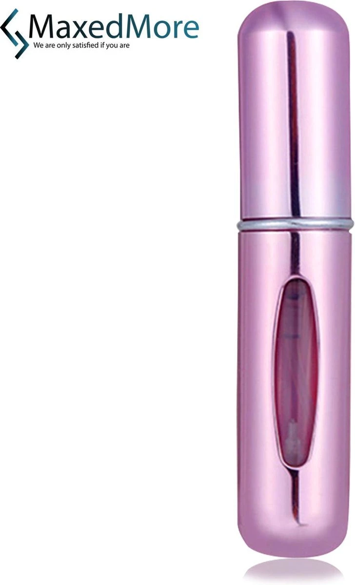 Mini Parfum Flesje 2-PACK Goud En Roze| Lipstick Formaat Navulbare Parfum Verstuiver - Afbeelding 2