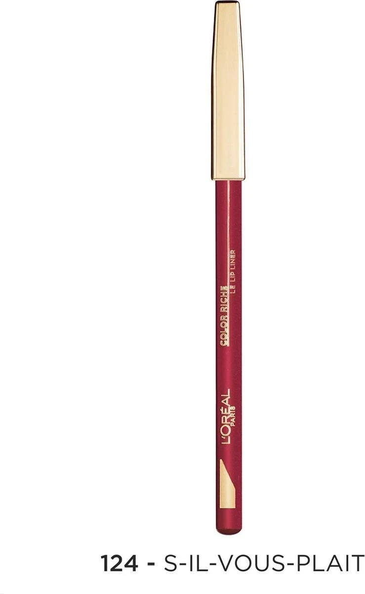 L’Oréal Paris Color Riche Lipliner - 124 S'il Vous Plait - Rood Lippenpotlood - Afbeelding 5