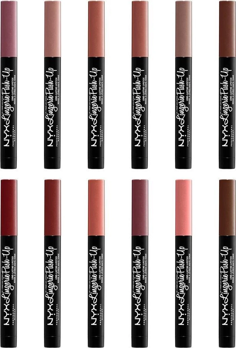 NYX Professional Makeup Lip Lingerie Push Up Long Lasting Lippenpotlood - LIPLIPLS017 Seduction - 16 Gr - Afbeelding 6