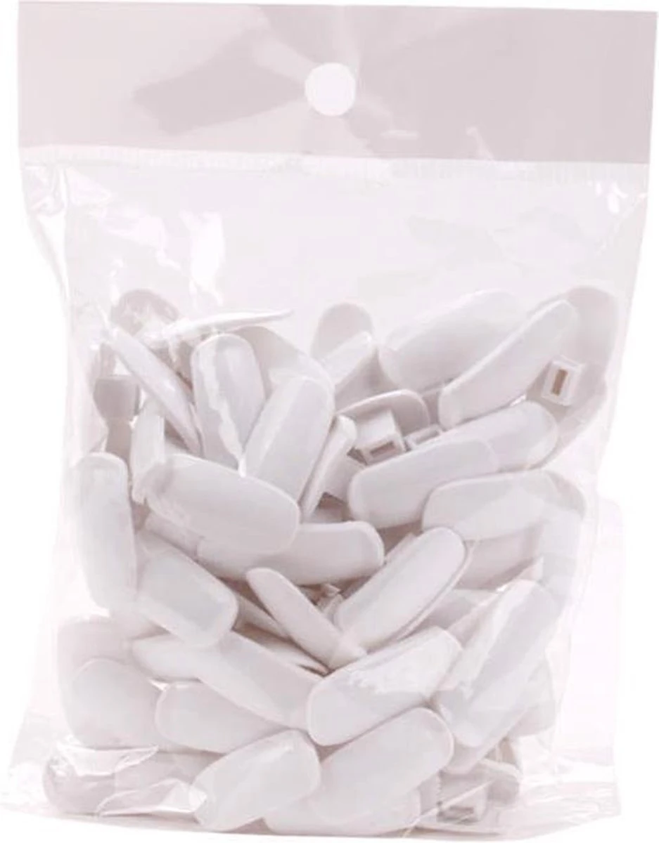 Oefen Nagels - 100 Stuks – Wit – Nailtrainer Tips - Nailtrainer Nagel Oefenhand - Oefenhand Voor Nagels – Nagel Oefenhand – Nailtrainer Refill – Nagel Bedjes Oefenhand