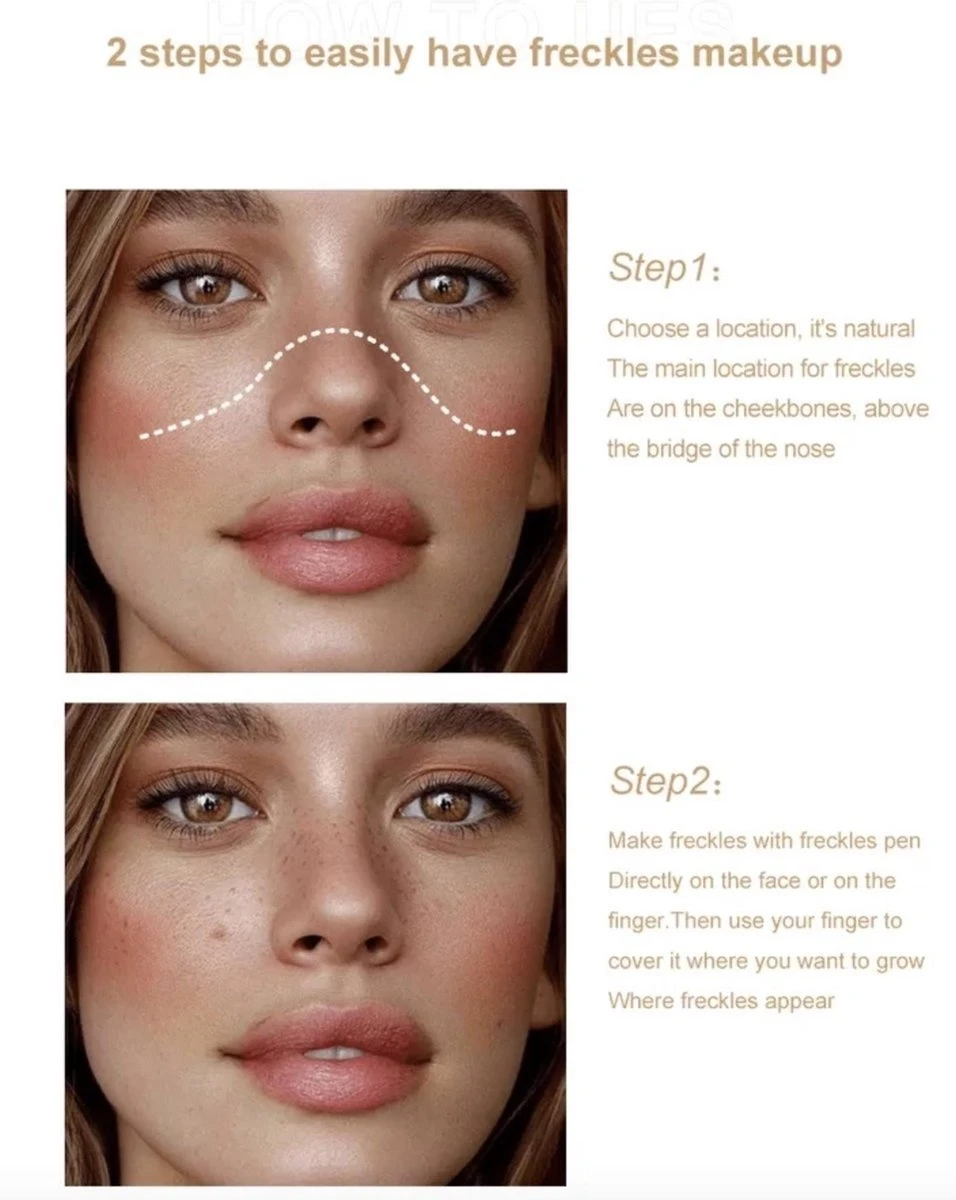 Palm QIC Freckle Pen - Sproetjes Pen - Freckle Pen - Freckles - Licht Bruin - Afbeelding 2