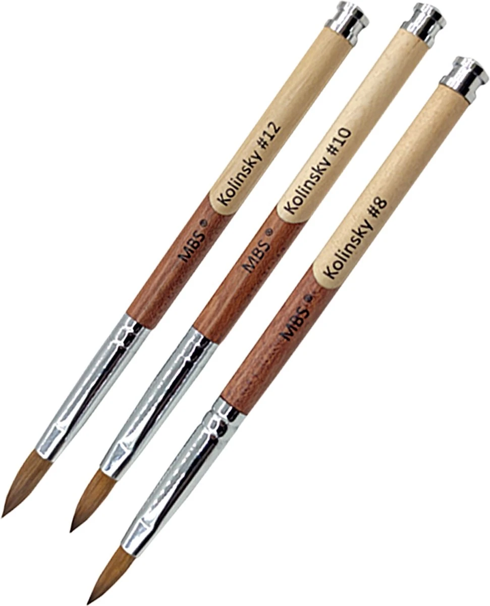 KOLINSKY ACRYL PENSEEL #12 - Kolinsky Penseel - Acryl Penseel - Acryl Nagels - Hout - Afbeelding 4